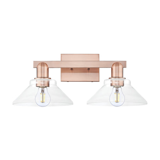 Innovations Orwell 19in 2-Light Bath Vanity Light | Industrial Antique Copper Steel and Clear Glass | Bathroom Vanity | 19.38 x | Model 716-2W-AC-G132
