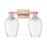 Innovations Preston 2Lt 16" Flute Bath Light, Copper/Clear