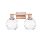 Innovations Preston 2Lt 16" Globe Bath Light, Copper/Clear - 716-2W-AC-G458-7CL