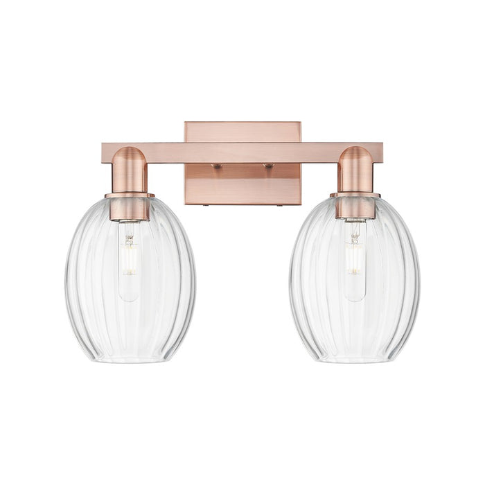 Innovations Preston 2Lt 16" Bell Bath Light, Copper/Clear - 716-2W-AC-G459-6CL