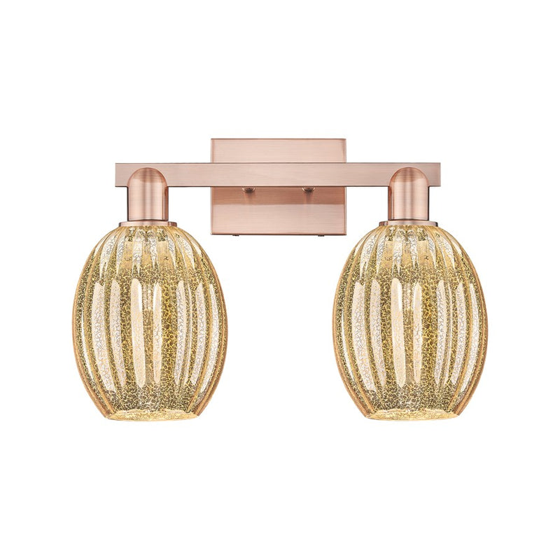Innovations Preston 2Lt 16" Bell Bath Light, Copper/Mercury - 716-2W-AC-G459-6ME