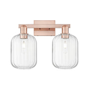 Innovations Preston 2Lt 16" Jar Bath Light, Copper/Clear - 716-2W-AC-G460-7CL