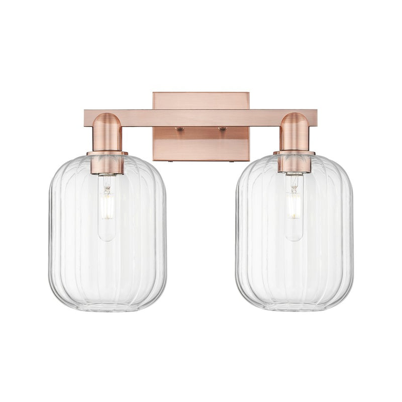 Innovations Preston 2Lt 16" Jar Bath Light, Copper/Clear