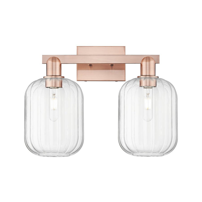 Innovations Preston 2Lt 16" Jar Bath Light, Copper/Clear