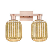 Innovations Preston 2Lt 16" Jar Bath Light, Copper/Mercury - 716-2W-AC-G460-7ME