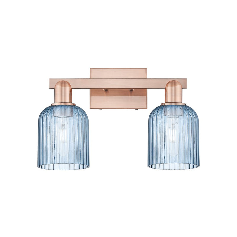 Innovations Bridal Veil 2Lt 16" Bath Light, Copper/Blue