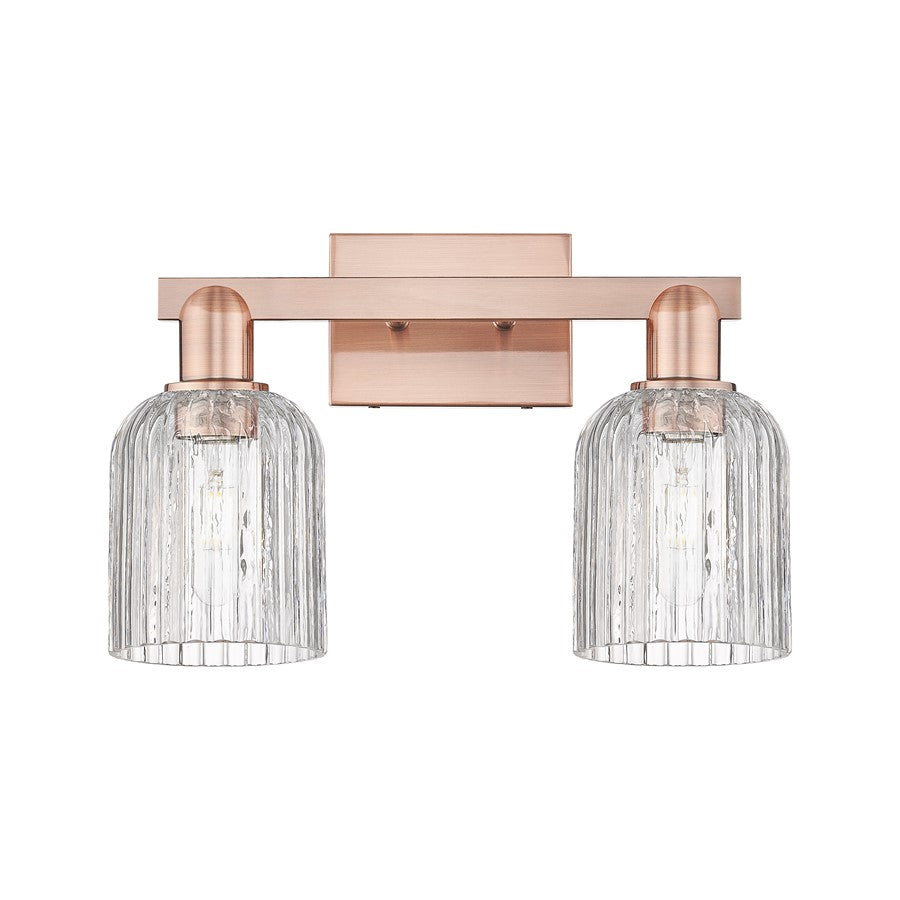 Innovations Bridal Veil 2Lt 16" Bath Light, Copper/Clear - 716-2W-AC-G559-5CL