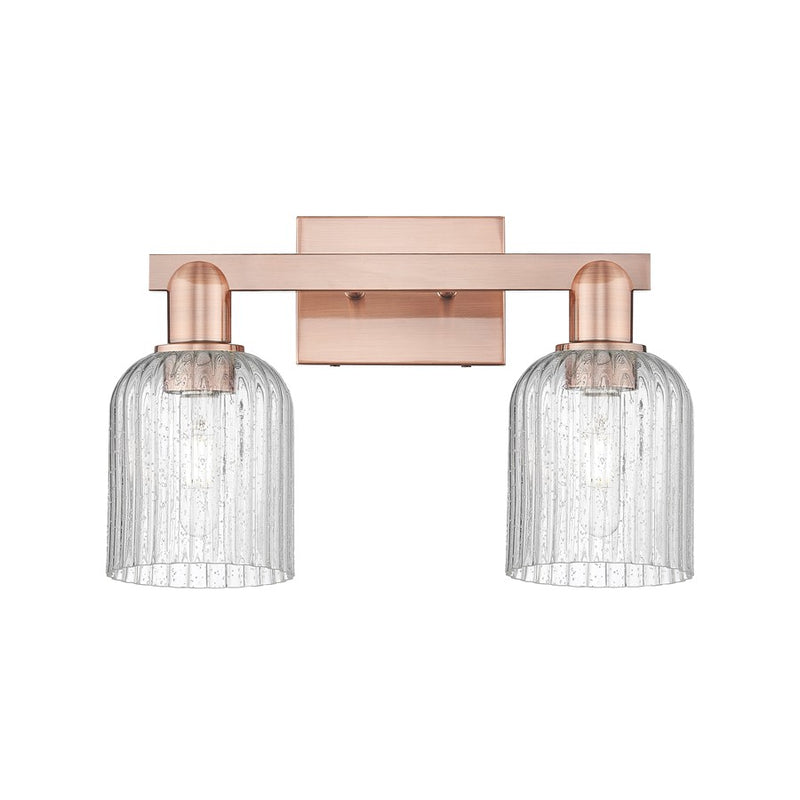 Innovations Bridal Veil 2Lt 16" Bath Light, Copper/Seedy