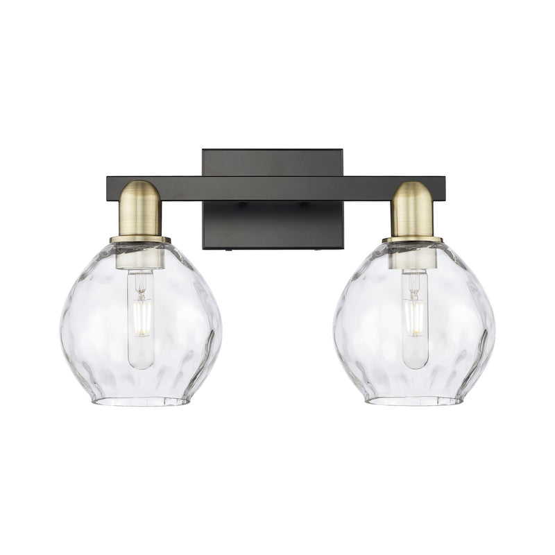 Innovations Waverly 17in 2-Light Bath Vanity Light | Industrial Black Antique Brass and Clear Glass | Bathroom Vanity & Powder | Model 716-2W-BAB-G362