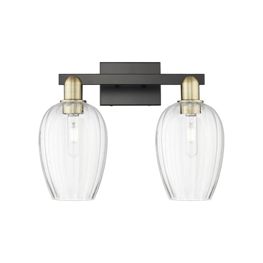 Innovations Preston 2Lt 16" Flute Bath, Black Brass/Clear - 716-2W-BAB-G457-6CL