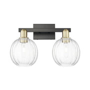 Innovations Preston 2Lt 16" Globe Bath, Black Brass/Clear - 716-2W-BAB-G458-7CL