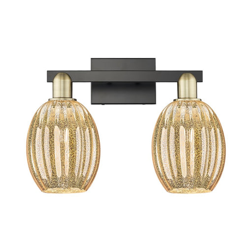 Innovations Preston 2Lt 16" Bell Bath, Black Brass/Mercury - 716-2W-BAB-G459-6ME