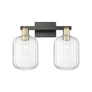 Innovations Preston 2Lt 16" Jar Bath, Black Brass/Clear - 716-2W-BAB-G460-7CL