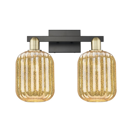 Innovations Preston 2Lt 16" Jar Bath, Black Brass/Mercury - 716-2W-BAB-G460-7ME