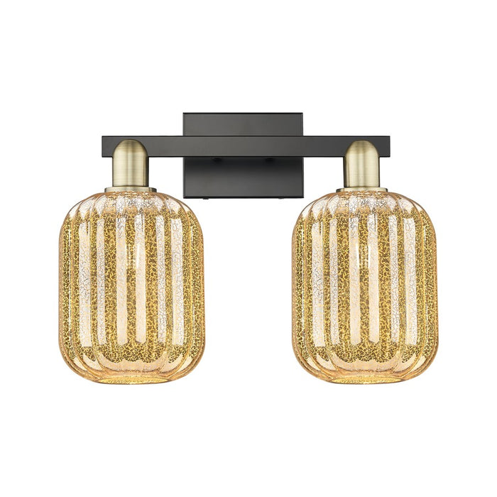 Innovations Preston 2Lt 16" Jar Bath, Black Brass/Mercury - 716-2W-BAB-G460-7ME