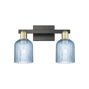 Innovations Bridal Veil 2Lt 16" Bath, Black Brass/Blue - 716-2W-BAB-G559-5BL