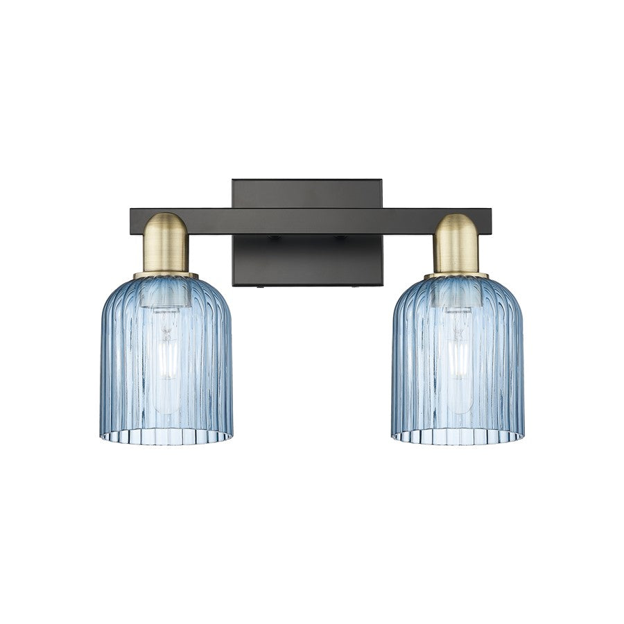 Innovations Bridal Veil 2Lt 16" Bath, Black Brass/Blue - 716-2W-BAB-G559-5BL
