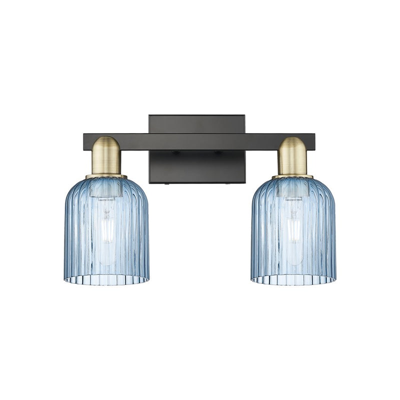 Innovations Bridal Veil 2Lt 16" Bath, Black Brass/Blue