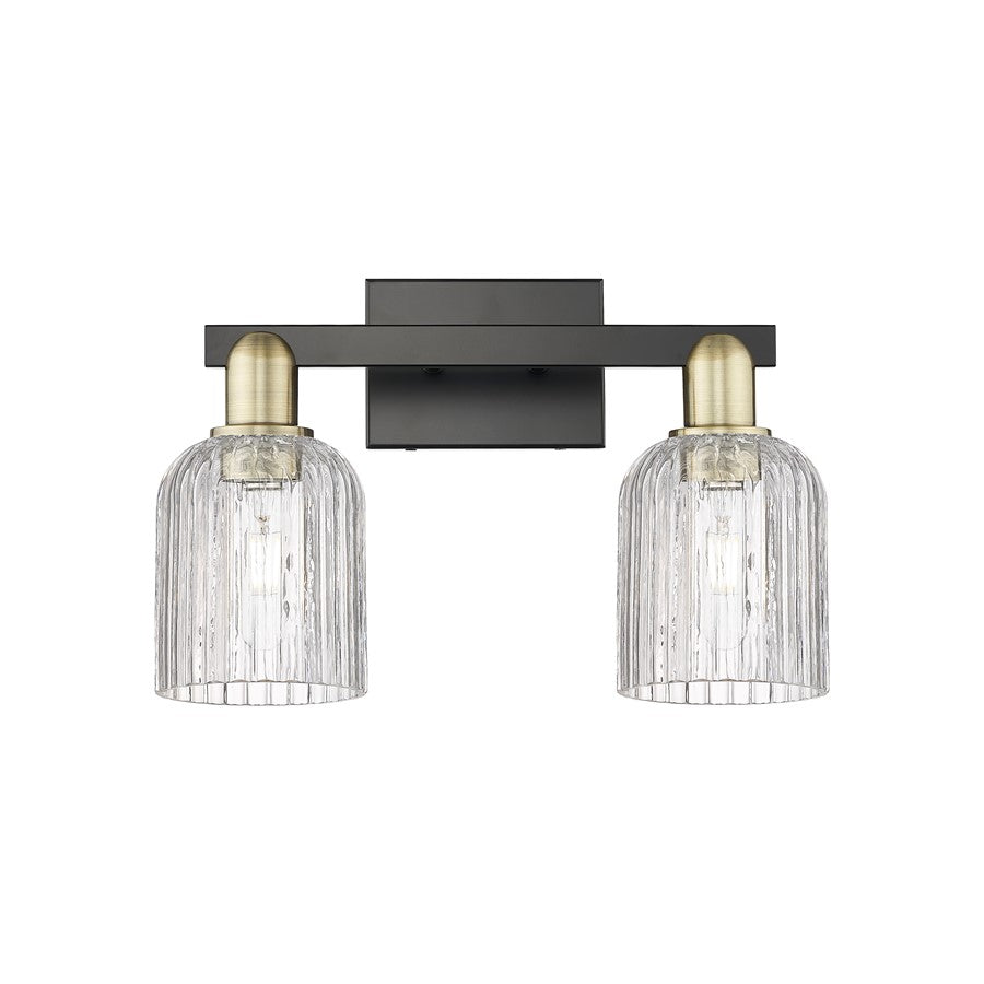 Innovations Bridal Veil 2Lt 16" Bath, Black Brass/Clear - 716-2W-BAB-G559-5CL