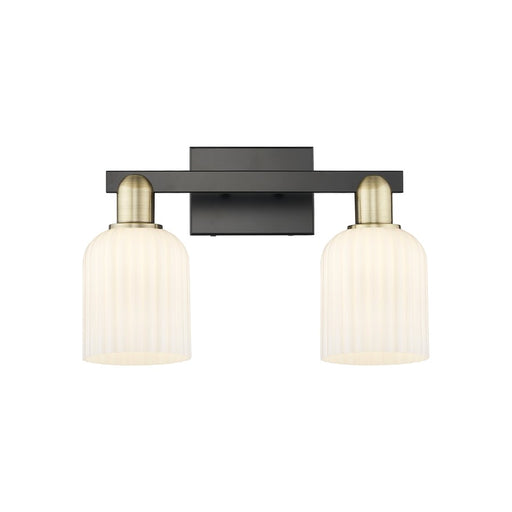 Innovations Bridal Veil 2Lt 16" Bath, BKBS/Gloss White - 716-2W-BAB-G559-5GWH