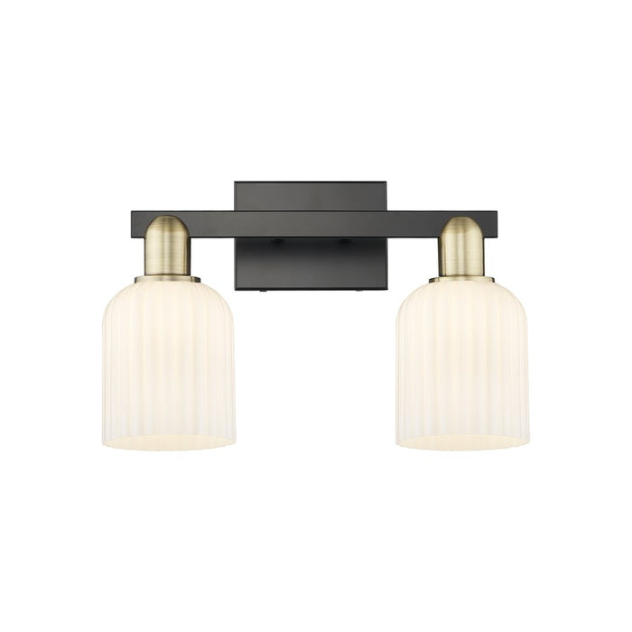 Innovations Bridal Veil 2Lt 16" Bath, BKBS/Gloss White - 716-2W-BAB-G559-5GWH