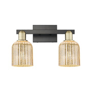 Innovations Bridal Veil 2Lt 16" Bath, Black Brass/Mercury - 716-2W-BAB-G559-5ME