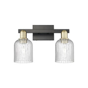 Innovations Bridal Veil 2Lt 16" Bath, Black Brass/Seed - 716-2W-BAB-G559-5SDY