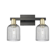 Innovations Bridal Veil 2Lt 16" Bath, Black Brass/Smoke - 716-2W-BAB-G559-5SM