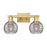 Innovations Athens Deco Swirl 2Lt 16" Bath, Brushed Brass/Smoke
