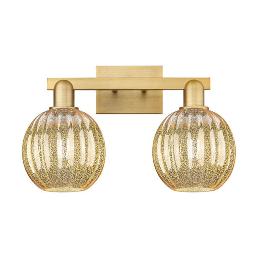 Innovations Preston 2Lt 16" Globe Bath, Brushed Brass/Mercury