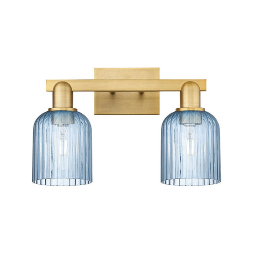 Innovations Bridal Veil 2Lt 16" Bath, Brushed Brass/Blue - 716-2W-BB-G559-5BL