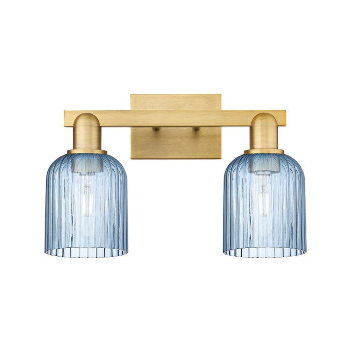 Innovations Bridal Veil 2Lt 16" Bath, Brushed Brass/Blue - 716-2W-BB-G559-5BL
