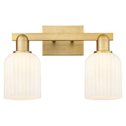 Innovations Bridal Veil 2Lt 16" Bath, Brushed Brass/White - 716-2W-BB-G559-5GWH
