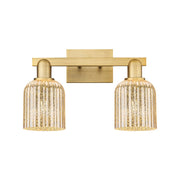 Innovations Bridal Veil 2Lt 16" Bath, Brushed Brass/Mercury - 716-2W-BB-G559-5ME