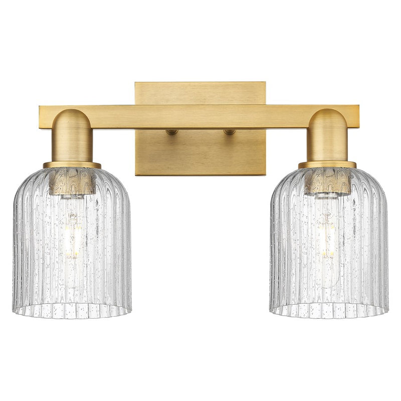 Innovations Bridal Veil 2Lt 16" Bath, Brushed Brass/Seedy - 716-2W-BB-G559-5SDY