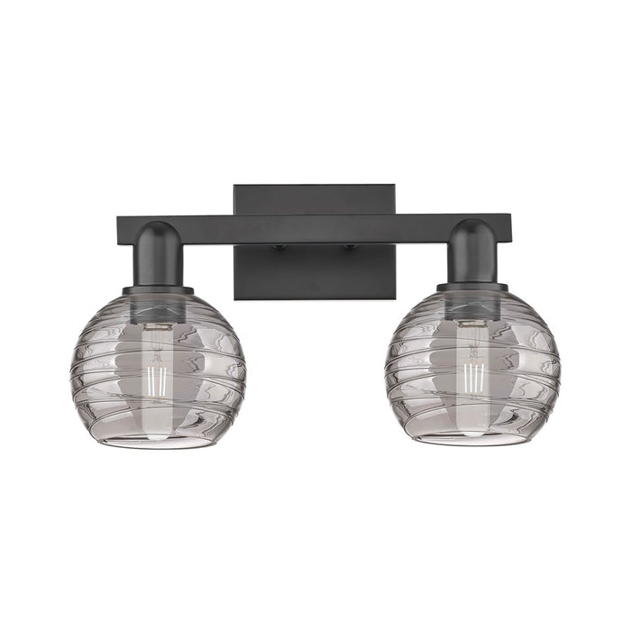 Innovations Athens Deco Swirl 2Lt 16" Bath, Black/Smoke - 716-2W-BK-G1213-6SM