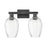 Innovations Preston 2Lt 16" Flute Bath Light, Black/Clear