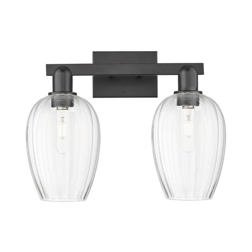 Innovations Preston 2Lt 16" Flute Bath Light, Black/Clear