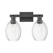 Innovations Preston 2Lt 16" Bell Bath Light, Black/Clear - 716-2W-BK-G459-6CL