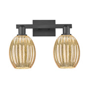 Innovations Preston 2Lt 16" Bell Bath Light, Black/Mercury - 716-2W-BK-G459-6ME