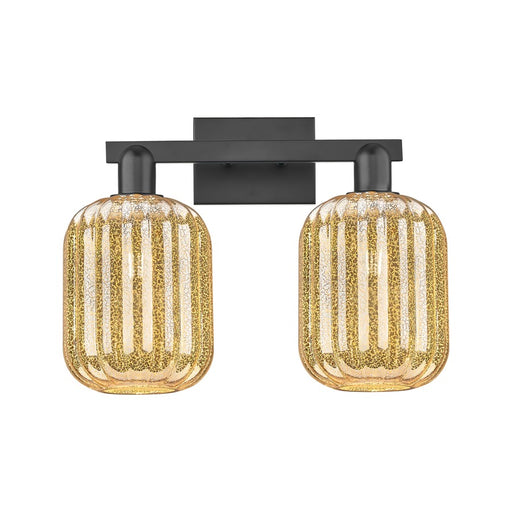 Innovations Preston 2Lt 16" Jar Bath Light, Black/Mercury