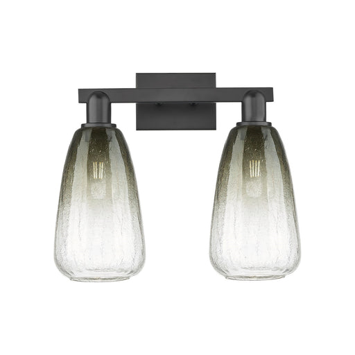 Innovations Brookhaven Almond 17in 2-Light Bath Vanity | Industrial Matte Black Steel and Slate Glass | Bathroom Vanity & | Model 716-2W-BK-G480-6SL