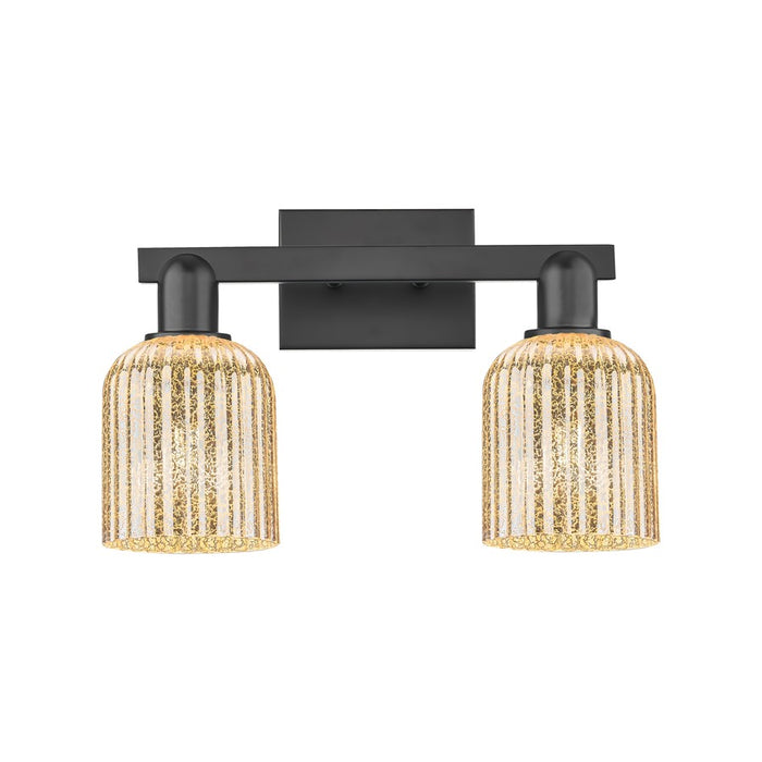 Innovations Bridal Veil 2Lt 16" Bath Light, Black/Mercury - 716-2W-BK-G559-5ME