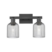 Innovations Bridal Veil 2Lt 16" Bath Light, Black/Smoke - 716-2W-BK-G559-5SM