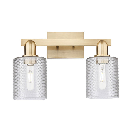 Innovations Cobbleskill 16in 2-Light Bath Vanity Light | Industrial Modern Champagne Bronze Steel and Clear Glass | Bathroom Vanity | Model 716-2W-CB-G112
