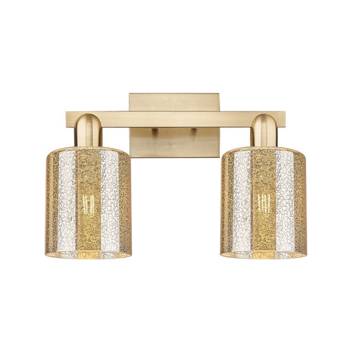 Innovations Cobbleskill 16in 2-Light Bath Vanity Light | Industrial Champagne Bronze Steel and Mercury Glass | Bathroom Vanity & | Model 716-2W-CB-G116