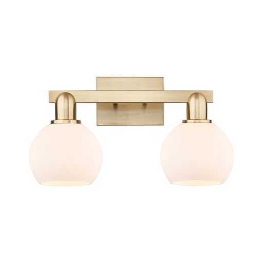 Innovations Athens 17in 2-Light Bath Vanity Light | Industrial Champagne Bronze Steel and Matte White Glass | Bathroom Vanity | Model 716-2W-CB-G121-6