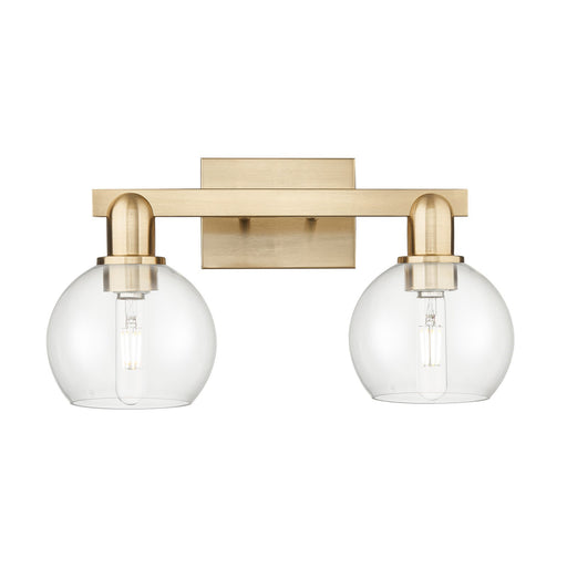 Innovations Athens 17in 2-Light Bath Vanity Light | Industrial Champagne Bronze Steel and Clear Glass | Bathroom Vanity | 16.88 x | Model 716-2W-CB-G122-6