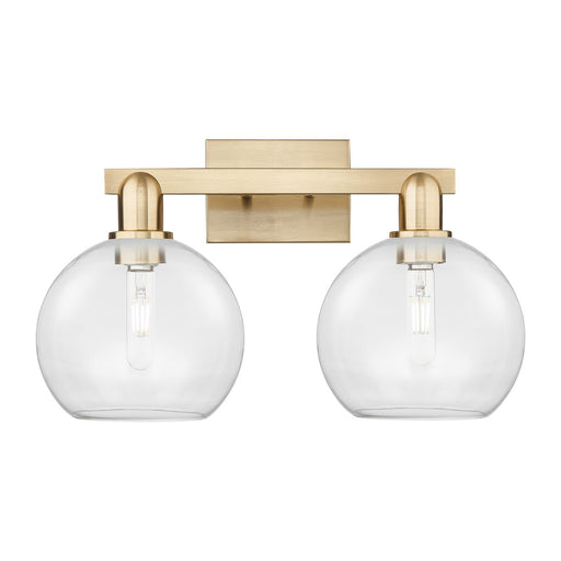 Innovations Athens 19in 2-Light Bath Vanity Light | Industrial Champagne Bronze Steel and Clear Glass | Bathroom Vanity & Powder | Model 716-2W-CB-G122-8