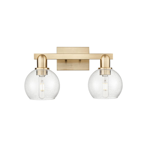 Innovations Athens 17in 2-Light Bath Vanity Light | Industrial Champagne Bronze Steel and Seedy Glass | Bathroom Vanity | 16.88 x | Model 716-2W-CB-G124-6